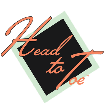 Head to Toe logo with diagonal text.